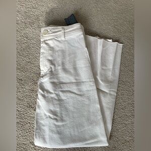 Zara high waist Raw Hem Straight Leg Pants